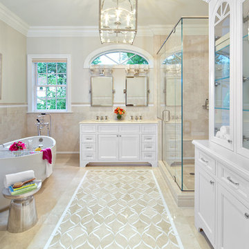 Traditional Beige Master Bath