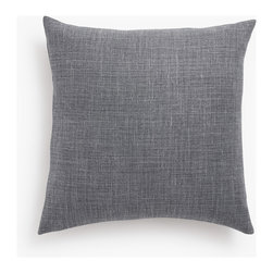 Barn & Willow : Belgian Linen Throw Pillows : Shale - Knife-edged - Decorative Pillows