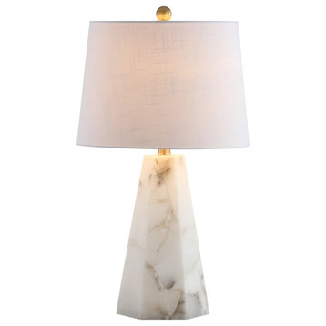 Xio 25.5" Alabaster LED Table Lamp, White