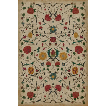 Vintage Vinyl Floorcloths/Mats (Floral Abigail), 20x30