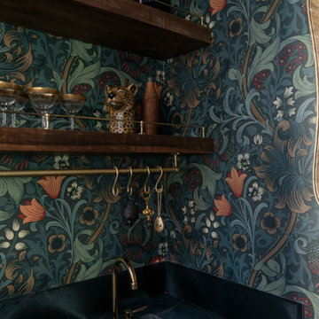 House of Hackney Wallpaper and Gilded Mirror