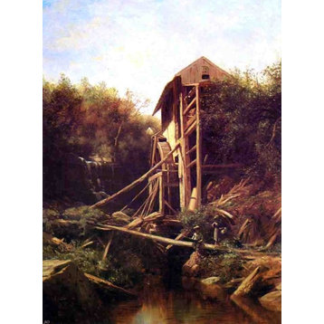 George Lafayette Clough Fishing by the Old Mill Wall Decal