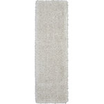 Nourison - Nourison Luxe Shag 2'2" x 7'6" Light Grey Shag Indoor Area Rug - This exceptionally plush 2-inch-deep flokati shag rug from the Nourison Luxe Shag Collection has the look and feel of luxuriously soft sheepskin, and makes a perfect addition to any casual room setting. Luxurious texture and pale grey color for a warm, soothing accent.