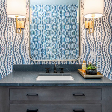 Powder room wallpaper