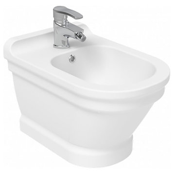 WS Bath Collections Antique AN 510 Antique Wall Mounted Bidet - Glossy White