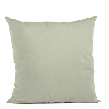 White Kona Embroidery, Some Shine To This Pattern Luxury Throw Pillow, 26"x26"