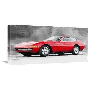"1968 Ferrari 365 GTB4 Daytona Watercolor" Fine Art Print