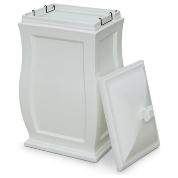 Mayne Mansfield Weatherproof Traditional Plastic Storage Bin in White