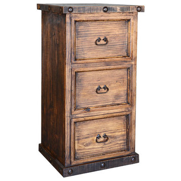 Rustic 3 Drawer File Cabinet