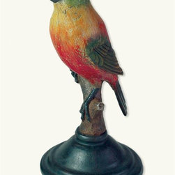 Boca Chica Perched Bird (Grosbeak) - Decorative Objects And Figurines