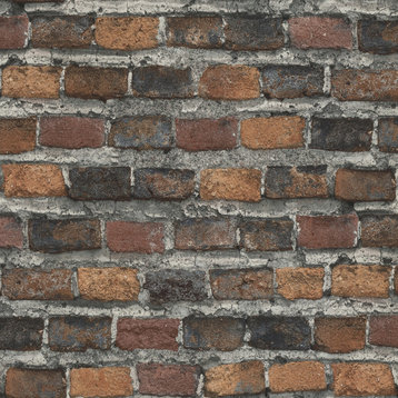 Lennox Rust Brick Wallpaper, Swatch