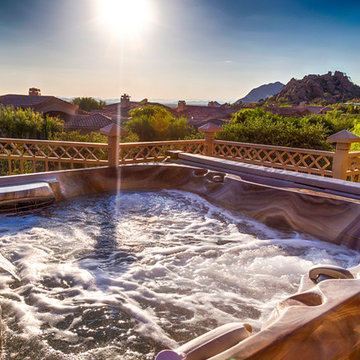 Jacuzzi Backyard at Sunset