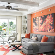 living room with existing sectional