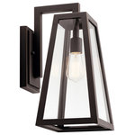 Kichler Lighting - Kichler Lighting 49332RZ Delison - One Light Large Outdoor Wall Lantern - Created with minimalistic, arts and craft d+�cor in mind, the 1-light outdoor wall light with Rubbed Bronze(TM) from DelisonTM delivers pure and durable craftsmanship. With its clean, crisp lines and trapezoid sides, Delison is ideal for rustic or updated  Shade Included: YesDelison One Light Large Outdoor Wall Lantern Rubbed Bronze Clear Tempered Glass *UL: Suitable for wet locations*Energy Star Qualified: n/a  *ADA Certified: n/a  *Number of Lights: Lamp: 1-*Wattage:150w A21 Medium Base bulb(s) *Bulb Included:No *Bulb Type:A21 Medium Base *Finish Type:Rubbed Bronze