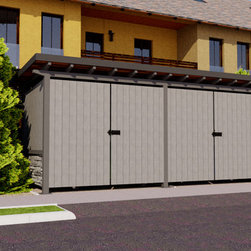 Triple Garbage Enclosures - Urban Shed Calgary - Sheds