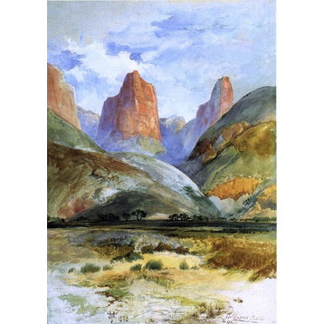 Thomas Moran Colburn's Butte, South Utah 18"x27" Premium Canvas Print