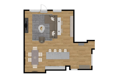 living & dining open concept