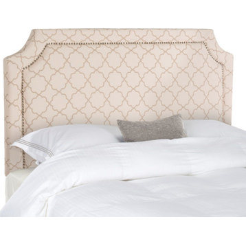Shayne Headboard In Taupe Full Size, Pink, Beige