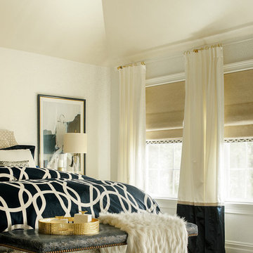 Navy and Gold Luxe Master Bedroom