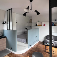 Avant/Après : Un 27 m2 sous les toits gagne une chambre cocon