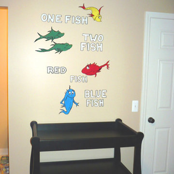Dr Seuss Theme Nursery in Michigan by ML Murals of Michigan