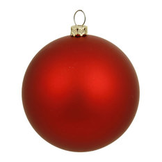 4" Matte Ball UV Drilled, Set of 6, Red