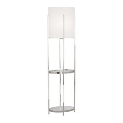 Robert Abbey Colonnade Floor Lamp, Nickel - Floor Lamps