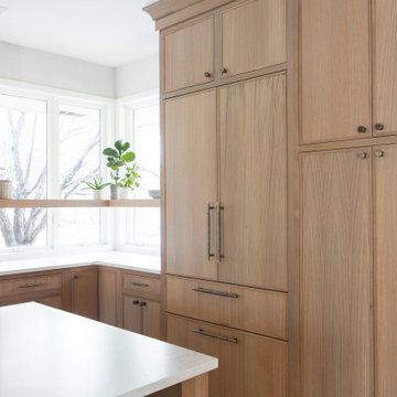A Nature-Inspired Kitchen & Living Room with Natural Quarter-Sawn White Oak