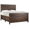 Townsend Queen Solid Wood Storage Bed in Java