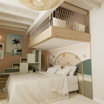 Une Chambre d'ado au style surf Californien