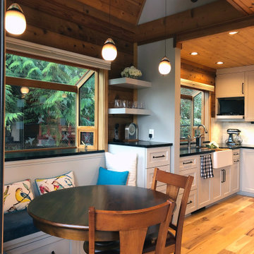 Modern Farmhouse Kitchen in a Log Home