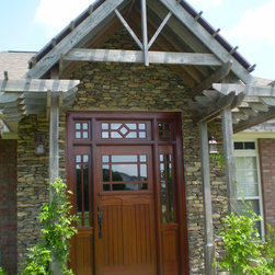 Phirst & Lassing 1/3 lite mahogany door with custom sidelights and transom - Front Doors