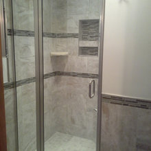 Small Bath Large Tiles