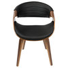 The Aria Dining Chair, Walnut and Black