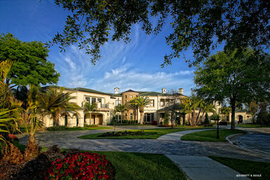 Photo of a mediterranean home design in Orlando.
