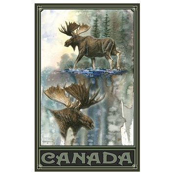 Dave Bartholet Canada High Stepping Moose Art Print, 24"x36"