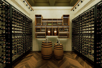 Example of a wine cellar design in Los Angeles