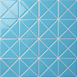 Artistic Pool Tile: Baby blue glossy - TR2-SA-P2 - Mosaic Tile