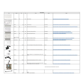 Primary Bathroom Materials Purchase List