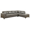 Emerald Home Marquis 2-Piece Sectional With 6 Seats, Gray