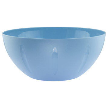 Plastic Serve Mixing Bowl for Everyday Meals, Ideal for Cereal & Salad, Blue, 10", 1 Pack