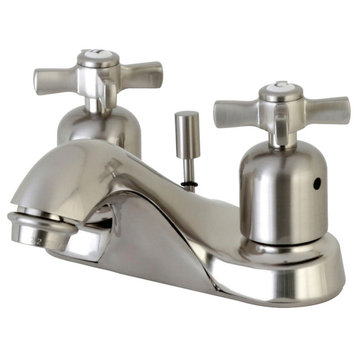 4" Centerset Bathroom Faucet WithRetail Pop-Up, Brushed Nickel