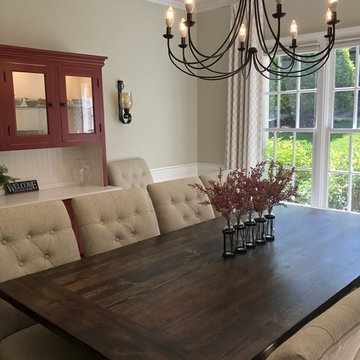 Red Hutch Dining Room