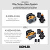 Kohler K-TLS23502-4 Parallel Tub and Shower Trim Package Shower - Matte Black