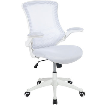 White Mesh Mid-Back Desk Chair
