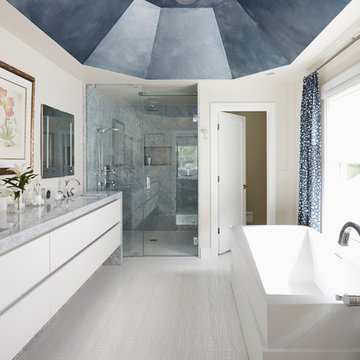 Contemporary Master Bath with Class - Wheaton, IL