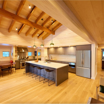 Select White Oak Plank Flooring, Open Kitchen