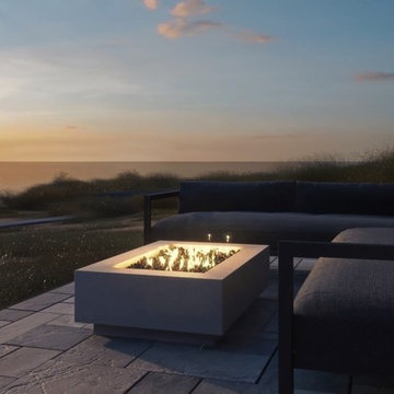 Beach House - Outdoor Fireplace with a View