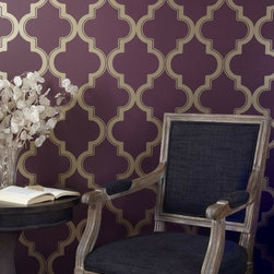 Merlot Marrakesh Self-Adhesive Wallpaper - Wallpaper