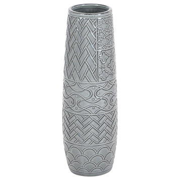 Eclectic Gray Ceramic Vase 59947